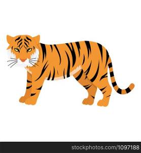 Asian bengal tiger, vector illustration