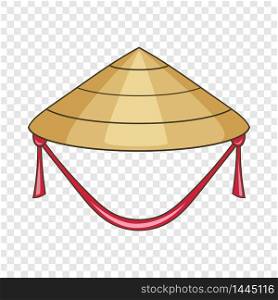 Asian conical hat icon. Cartoon illustration of asian conical hat vector icon for web design. Asian conical hat icon, cartoon style