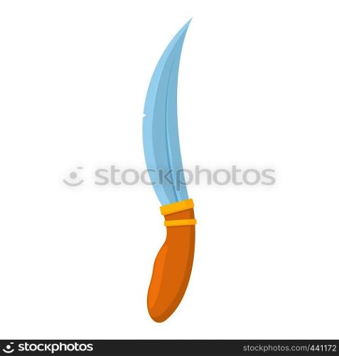 Asian daggers with curved steel blade icon. Cartoon illustration of asian daggers with curved steel blade vector icon for web. Asian daggers with curved steel blade icon