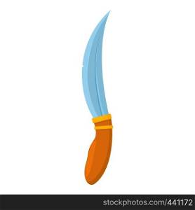 Asian daggers with curved steel blade icon. Cartoon illustration of asian daggers with curved steel blade vector icon for web. Asian daggers with curved steel blade icon
