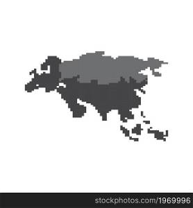 Asian map illustration vector flat design