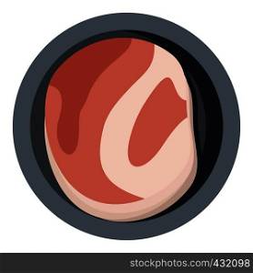 Asian meat icon flat isolated on white background vector illustration. Asian meat icon isolated