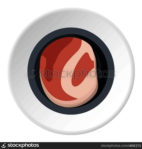 Asian meat icon in flat circle isolated on white background vector illustration for web. Asian meat icon circle