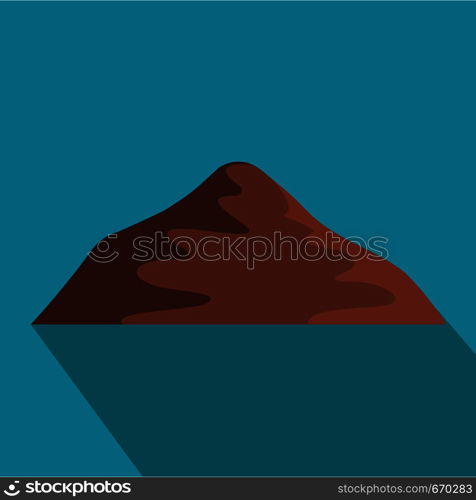 Asian mountain icon. Flat illustration of asian mountain vector icon for web. Asian mountain icon, flat style.