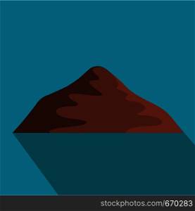 Asian mountain icon. Flat illustration of asian mountain vector icon for web. Asian mountain icon, flat style.