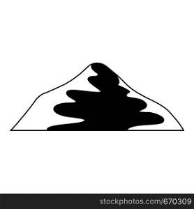 Asian mountain icon. Simple illustration of asian mountain vector icon for web. Asian mountain icon, simple style.