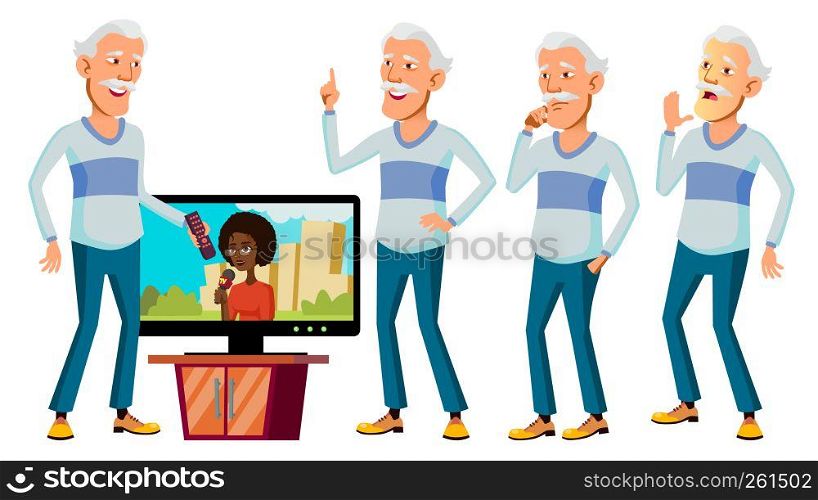 Asian Old Man Set Vector. Elderly People. Senior Person. Aged. Beautiful Retiree. Life. Card, Advertisement, Greeting Design Isolated Illustration. Asian Old Man Set Vector. Elderly People. Senior Person. Aged. Beautiful Retiree. Life. Card, Advertisement, Greeting Design. Isolated Cartoon Illustration