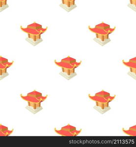 Asian pagoda pattern seamless background texture repeat wallpaper geometric vector. Asian pagoda pattern seamless vector