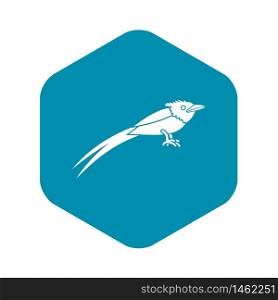 Asian paradise flycatcher icon. Simple illustration of asian paradise flycatcher vector icon for web. Asian paradise flycatcher icon, simple style