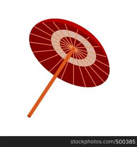 Asian parasol or umbrella icon in isometric 3d style on a white background . Asian parasol or umbrella icon, isometric 3d style