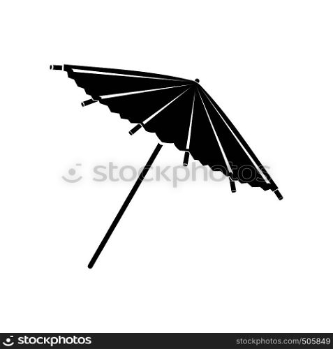 Asian parasol or umbrella icon in simple style isolated on white. Asian parasol or umbrella icon, simple style