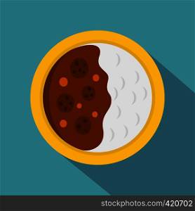Asian soup icon. Flat illustration of asian soup vector icon for web. Asian soup icon, flat style
