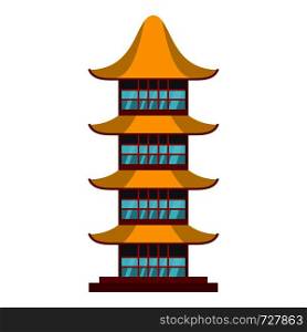 Asian temple icon. Flat illustration of asian temple vector icon for web. Asian temple icon, flat style
