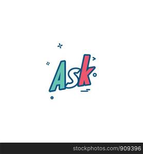 ASK icon design vector