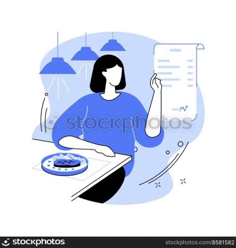 Asking for the bill isolated cartoon vector illustrations. Restaurant customer asking for bill, service sector, horeca business, order payment in a cafe, call the waiter vector cartoon.. Asking for the bill isolated cartoon vector illustrations.