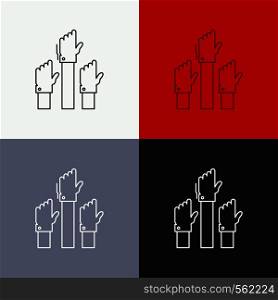 Aspiration, business, desire, employee, intent Icon Over Various Background. Line style design, designed for web and app. Eps 10 vector illustration. Vector EPS10 Abstract Template background