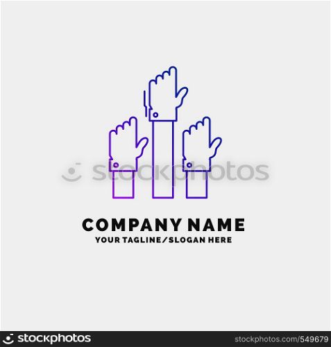 Aspiration, business, desire, employee, intent Purple Business Logo Template. Place for Tagline. Vector EPS10 Abstract Template background