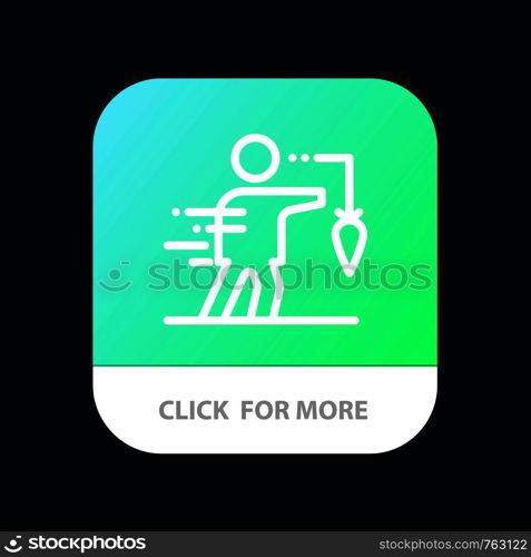 Aspiration, Business, Extrinsic, False, Goal Mobile App Button. Android and IOS Line Version