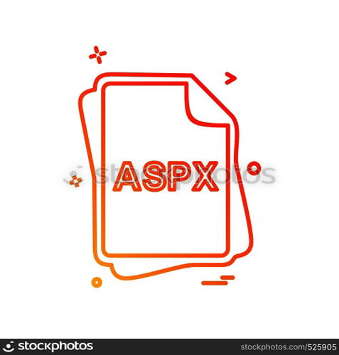 ASPX file type icon design vector