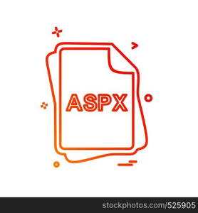 ASPX file type icon design vector