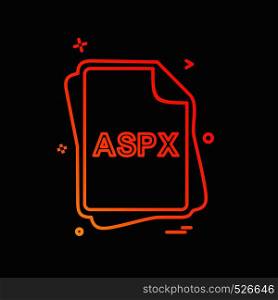 ASPX file type icon design vector