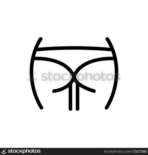ass and panties icon vector. ass and panties sign. isolated contour symbol illustration. ass and panties icon vector outline illustration