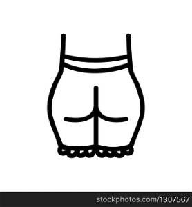 ass female icon vector. ass female sign. isolated contour symbol illustration. ass female icon vector outline illustration