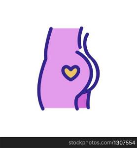ass with a heart icon vector. ass with a heart sign. color isolated symbol illustration. ass with a heart icon vector outline illustration