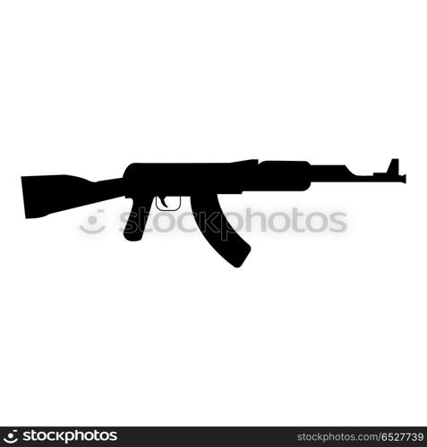 Assault rifle black icon .