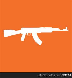 Assault rifle white color icon .. Assault rifle it is white color icon .