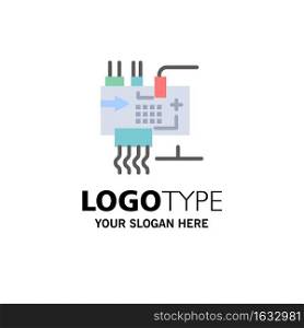 Assemble, Customize, Electronics, Engineering, Parts Business Logo Template. Flat Color