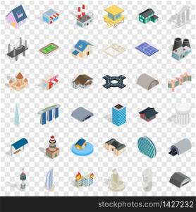 Assembly icons set. Isometric style of 36 assembly vector icons for web for any design. Assembly icons set, isometric style