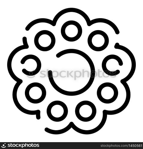 Assembly wheel icon. Outline assembly wheel vector icon for web design isolated on white background. Assembly wheel icon, outline style