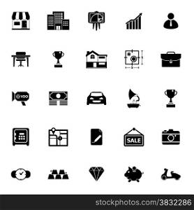 Asset and property icons on white background, stock vector