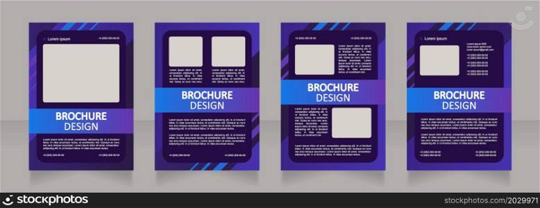 Asset management options blank brochure layout design. Vertical poster template set with empty copy space for text. Premade corporate reports collection. Editable flyer paper pages. Asset management options blank brochure layout design