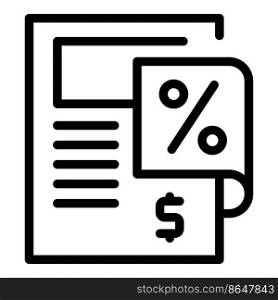 Asset money icon outline vector. Payment loan. Income credit. Asset money icon outline vector. Payment loan