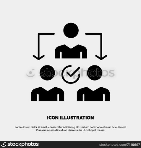 Assignment, Delegate, Delegating, Distribution solid Glyph Icon vector