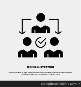 Assignment, Delegate, Delegating, Distribution solid Glyph Icon vector