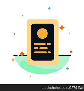 Assignment, Job Application, Test Abstract Flat Color Icon Template