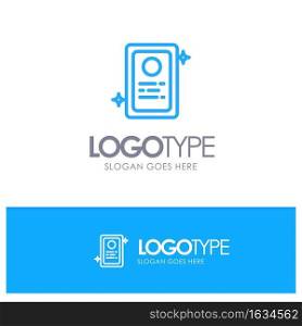 Assignment, Job Application, Test Blue outLine Logo with place for tagline
