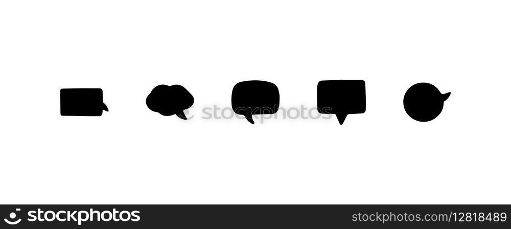 Assorted Speech Bubble. Vector icon.