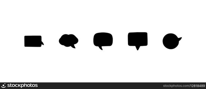 Assorted Speech Bubble. Vector icon.