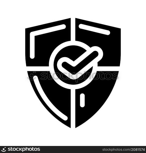 assurance compliance glyph icon vector. assurance compliance sign. isolated contour symbol black illustration. assurance compliance glyph icon vector illustration