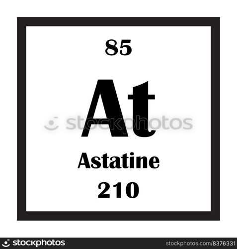 Astatine chemical element icon vector illustration design