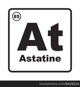 Astatine element icon vector illustration template symbol
