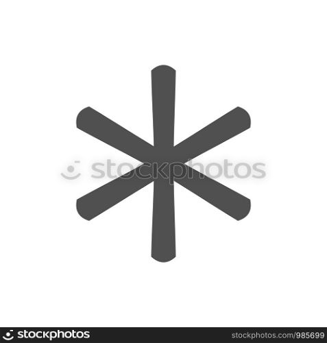 Asterisk footnote icon sign. Eps10 vector illustration. Asterisk footnote icon sign