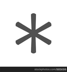 Asterisk footnote icon sign. Eps10 vector illustration. Asterisk footnote icon sign