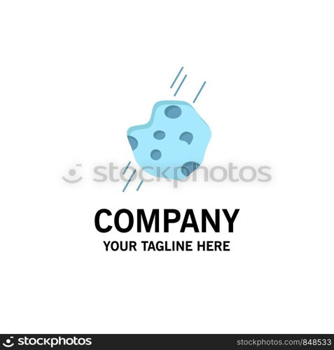 Asteroid, astronomy, meteor, space, comet Flat Color Icon Vector
