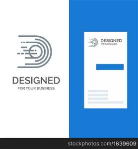 Asteroid, Comet, Flight, Light, Space Grey Logo Design and Business Card Template