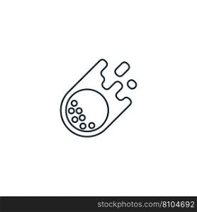 Asteroid creative icon line from space Royalty Free Vector